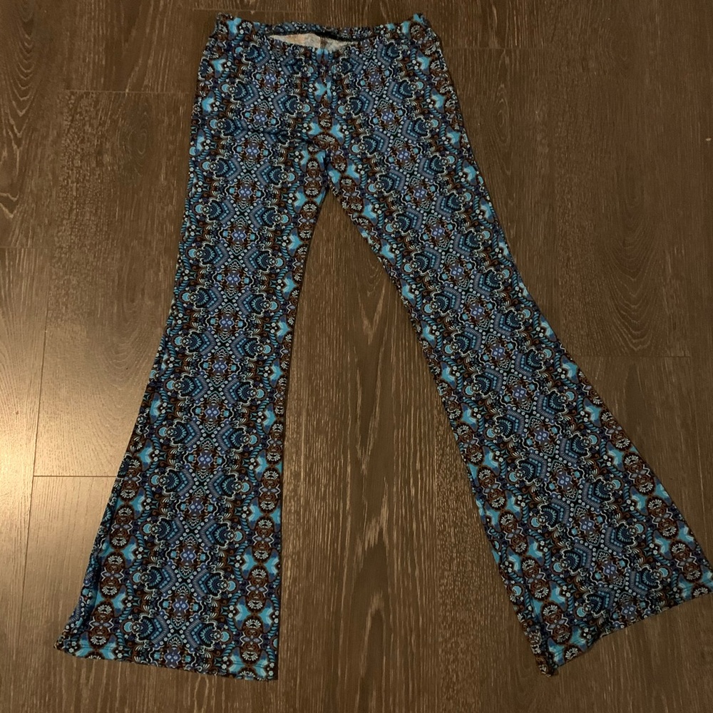 Blue hippy stretchy pants medium